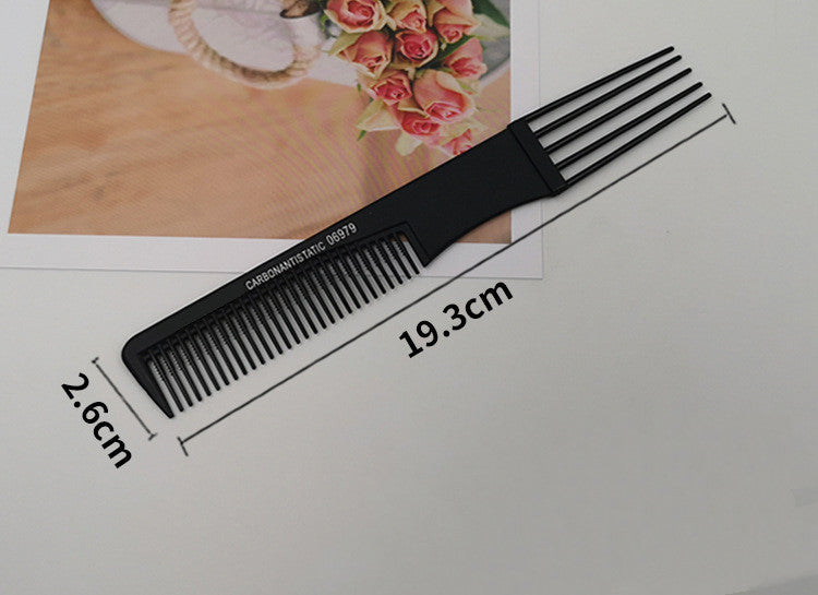 Peigne à queue de cheveux professionnel, peigne de coupe de salon, peigne de coiffure en acier inoxydable à pointes